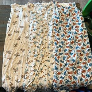 Set of 3 Baby Sleep Sacks with Airplane and Travel Patterns